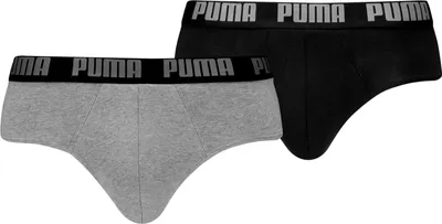 Produktbild von Puma Everyday Brief Men Herren Unterhose Pant Unterwäsche 2er Pack  , Farbe:008 - Dark Grey Melange / Black, Bekleidungsgröße:M