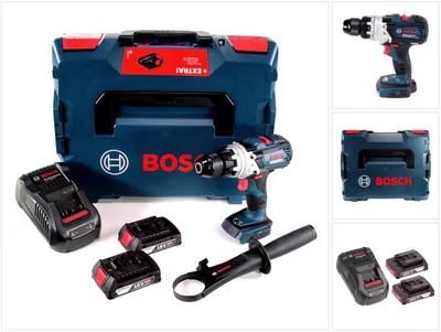 Zdjęcie produktu dla Bosch GSB 18V-110 C Akumulatorowa wiertarko-wkrętarka udarowa Professional 18 V 110 Nm + 2x akumulator 2,0 Ah + ładowarka + L-Boxx