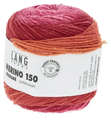 Produktbild von Lang Yarns - Merino 150 Dégradé 0015 rosa orange rot