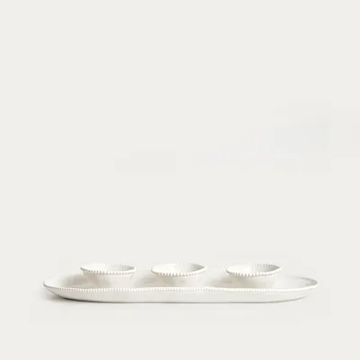 Produktbild von HOMLA PADRA Servierplatte, weiß, 40 x 14,5 cm