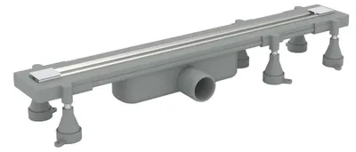Produktbild von SUMISURA Bodenrinne mit Rost aus Edelstahl, L-450-1230, DN50