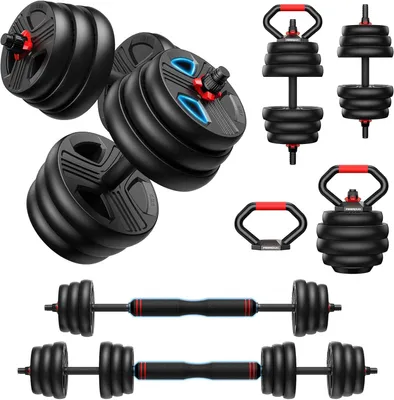 Obrázek produktu pro Sada činek, 10-40 kg, litinové, pro domácí cvičení, 5 v 1