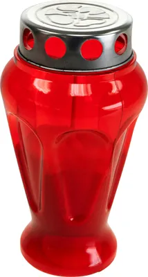 Produktbild von Grabkerzen Rot 4er Set Ø9cm H17cm Trauerlichter, 4 Stück