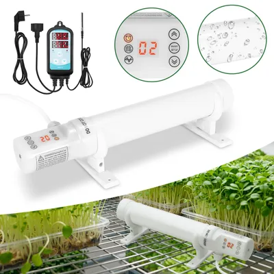 Zdjęcie produktu dla Ogrzewacz do roślin 120W z funkcją timera, grzejnik do szklarni 220–240V
