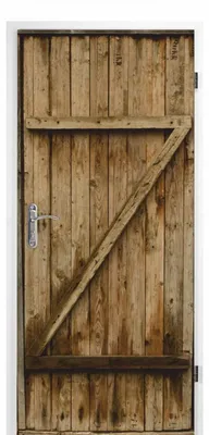 Productafbeelding van Zelfklevend deurdecoratie, houten deur - Decoratieve deurfolie voor de kinderkamer