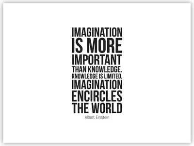 Produktbild von Poster - Poster ohne Rahmen - Einstein Maxim Imagination - 40x30 cm - Wand Bild - Wanddeko - Wandbilder - Kunstposter - Wandposter - Bilder - Kunstdruck - Wanddekoration - Wandbild - P2XAA40x30-4178