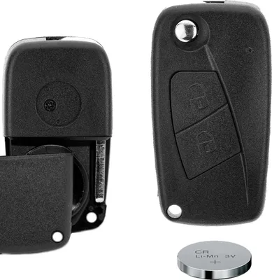 Produktbild von Klapp Schlüssel Gehäuse Funkschlüssel Fernbedienung Autoschlüssel 2 Tasten Rohling SIP22 + Batterie kompatibel mit FIAT/Iveco/Lancia/Peugeot/Citroen
