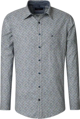 Produktbild von CASAMODA Herren Freizeithemd Langarm Kent Casual Blau gemustert M