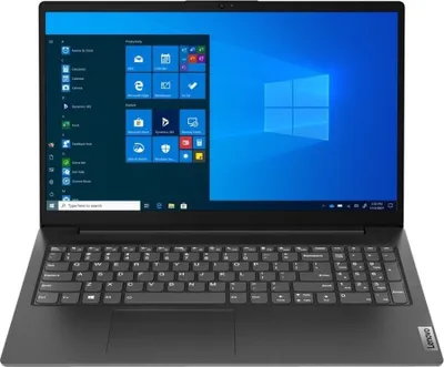Produktbild von Lenovo Laptop V15 82QY00NDGE, 39,6 cm (15,6 Zoll) Full HD, Intel Celeron N4500, 4 GB RAM, 128 GB Speicher, Schwarz, ABS/PC, blendfrei, Klappgehäuse, 11,4 Std. Video-Wiedergabe