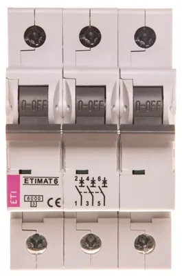 Produktbild von Leitungsschutzschalter 3P C 10A 6kA AC ETIMAT 6 002145514