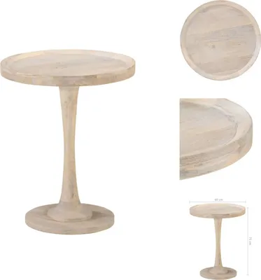 Produktbild von vidaXL Beistelltisch Ø60x75 cm Mango Massivholz -  Beistelltische