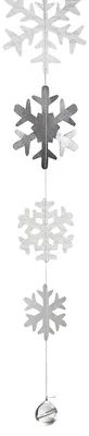 Image de Omgoods - Collier décoratif en forme de flocon de neige, longueur 120 cm, idéal pour la décoration de Noël