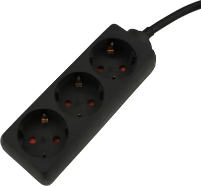 Produktbild von Tischsteckdose UNITEC 3-Fach 3 m H05VV-F 3G1.5 mm² schwarz Steckdosenleiste