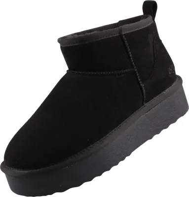 A black boot on a white background.