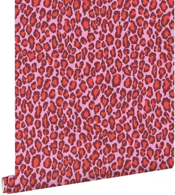 Produktbild von ESTAhome Tapete Leopardenmuster Lila und Rot 50 x 900 cm