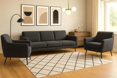 Produktbild von Wohnzimmer-Set BENITO 4: 3-Sitzer Sofa + 2 Sessel – Stil, Komfort und Funktionalität für Ihr Zuhause