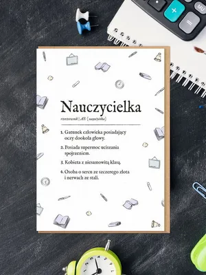 Immagine prodotto di kartka okolicznościowa/definicja/ NAUCZYCIELKA