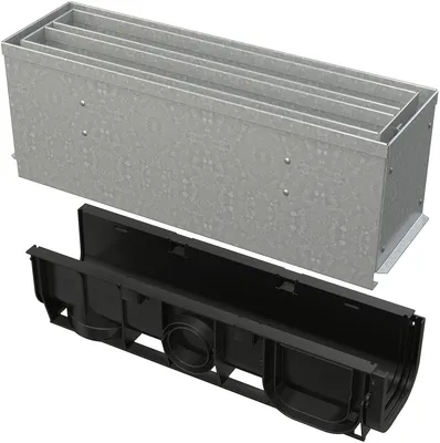 Produktbild von Alcadrain AVZ101S-R124R Revisionsteil für Schlitzrinne, symmetrisch, 160 mm, verzink