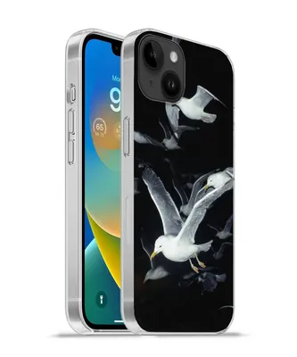 Produktbild von MuchoWow® Handyhülle Schutzhülle Hülle für Apple iPhone 14 Plus - Soft case Vogel - Schwarz - Schwarm Silikon Softcase Handy Hülle - Abbildung