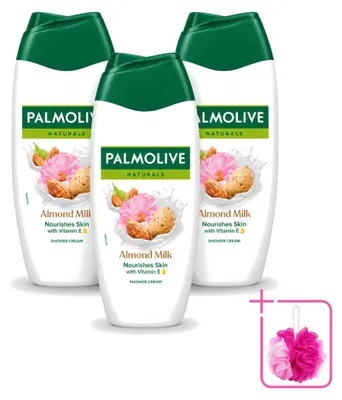 Productafbeelding van 3 x Palmolive Douchegel Amandelmelk - 250 ml - Voordeelverpakking - 3 stuks