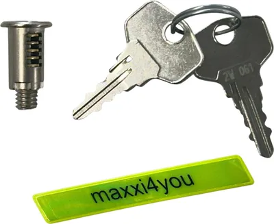 Obrázek produktu pro Klíč Gerda s cylindrem pro kufry/trezory Gerda, včetně reflexní pásky maxxi4you