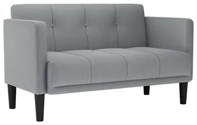 Produktbild von vidaXL Zweisitzer-Sofa Hellgrau 111 cm Stoff