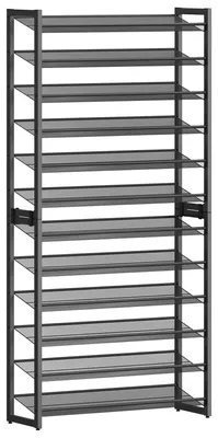 Produktbild von Schuhregal - Schuhschrank - 12 Ablagen - Für 48–60 Paar Schuhe - Schwarz