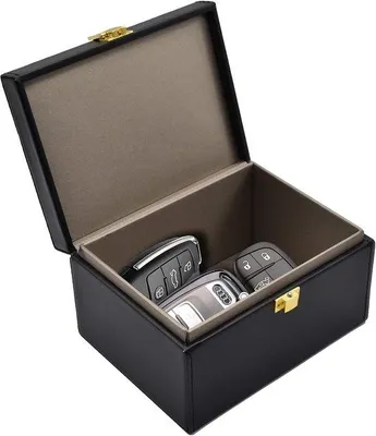Produktbild von Faraday-Schutzkasten für Autoschlüssel, RFID-Signalblockerende Box, Autoschlüssel-Schutzkasten mit Signalblockerfunktion für 5-8 Schlüssel