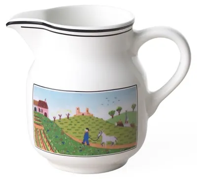 Immagine prodotto di Brocchetta per latte dal design naïf, per 6 persone. Dimensioni: 113 x 76 x 92 mm, capacità: 210 ml. Marca: Villeroy & Boch. Codice articolo: 1023370760. Codice EAN: 5450102033119