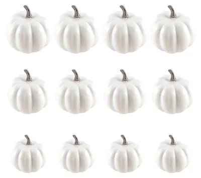 12 Kunstpumpen aus Schaumstoff, Herbstdeko, 5,5–15 cm