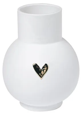 Produktbild von Omgoods – Vasen in Ballform mit goldenem Herz, ideal für die Dekoration