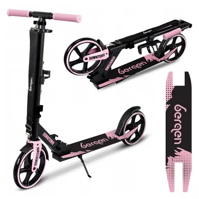 Produktbild von City Scooter, Kinder Tretroller, Klappbar Scooter Bergen Downtown – Aluminium, große 200 mm Räder, höhenverstellbar, rosa