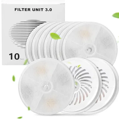 Image de Filtre pour fontaine à chat - Filtres de rechange - 10 unités - Avec résine et charbon actif - Pour fontaine 1,8 l et 2 l