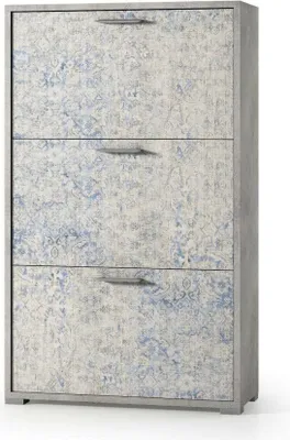 Produktbild von Dmora Schuhschrank Peonia 67x28x112 cm Grau 18 Paare, 3 Türen