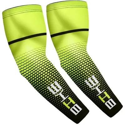 Zdjęcie produktu dla Kompresyjne rękawy sportowe, ochrona UV, UPF 50+, kolor zielony, rozmiar M