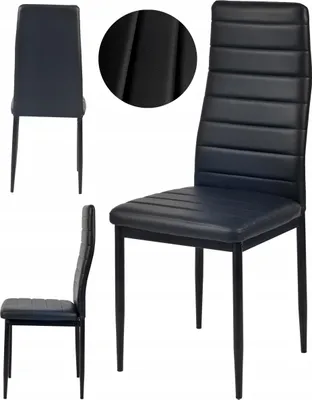 Immagine prodotto di Ekspand | Sedia da pranzo LR-1494 - Nero - Imbottita, ergonomica, moderna, elegante