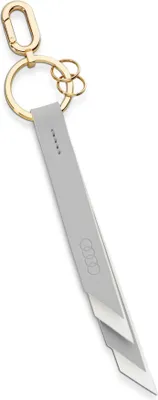 Produktbild von Original Audi Schlüsselanhänger Leder, Damen, grau-creme