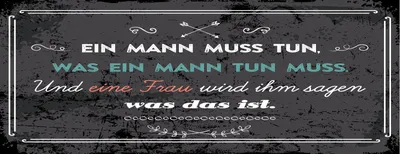 Produktbild von vianmo Blechschild 10x27 cm Ein Mann muss tun, was ein Mann tun muss