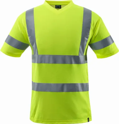 Produktbild von MASCOT 18282-995-17-M, T-Shirt, Uni, Gelb, M, 100 cm, Baumwolle, Polyester