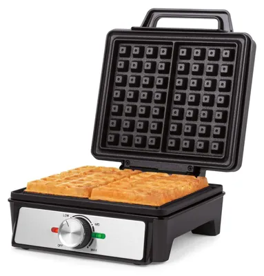 Immagine prodotto di Piastra per cialde belghe piastra per cialde - 1600 W - Rivestimento antiaderente - Regolazione della temperatura - Nero