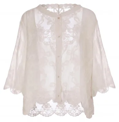 Produktbild von Damen Bluse aus 100% Baumwolle, beige, Größe L