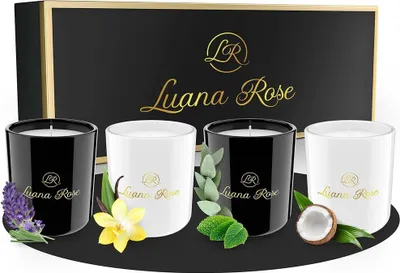 Produktbild von Luana Rose  Duftkerzen Geschenkset - 4er-Set - 100% Sojawachs