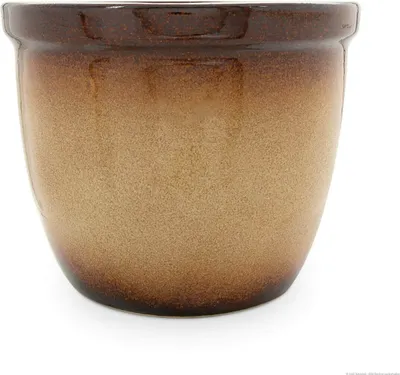 Produktbild von KERAZO Keramik Blumentopf Pflanzkübel Venus 32x23 cm frostfest, robust, standfest, Farbe: BRAUN-GEFLAMMT