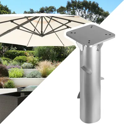 Produktbild von SWANEW Sonnenschirmständer Universal Bodenplatte Schirmständer geeignet 16 cm Rostfrei
