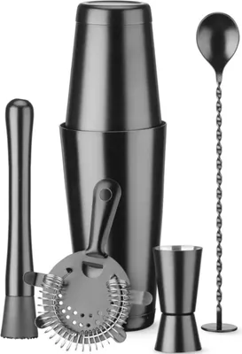 Produktbild von Bar Up Barkeeper-Set in einem Rohr, Shaker, Jigger, Sieb, Stößel, Löffel 1026192PRZEM