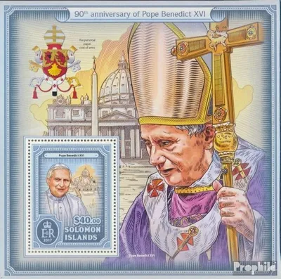 Produktbild von Briefmarken Salomoninseln 2017 Mi Block 614 (kompl. Ausg.) postfrisch Papst Benedikt XVI