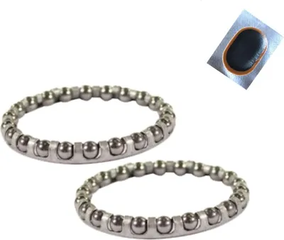 Immagine prodotto di 2 pezzi serie sterzo a sfere per bicicletta Bofix in acciaio Ø 39 mm 1 1/8" incl. 1 x toppa per tubo