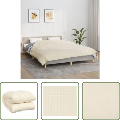 Produktbild von The Living Store Gewichtsdecke Hellcreme 200x230 cm 9 kg Stoff