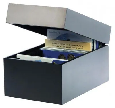 Produktbild von Holz-Schatulle für Münzen-Sets, schwarz