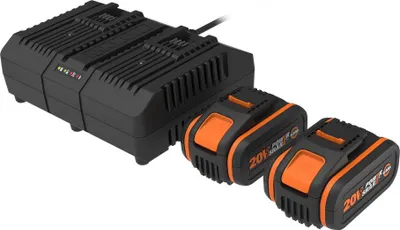 Immagine prodotto di Confezione da 2 batterie e 1 caricabatterie WORX Wa611